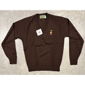 Vintage NWT Wyoming Cowboys Football Sweater Adult Medium Acrylic Made In USA